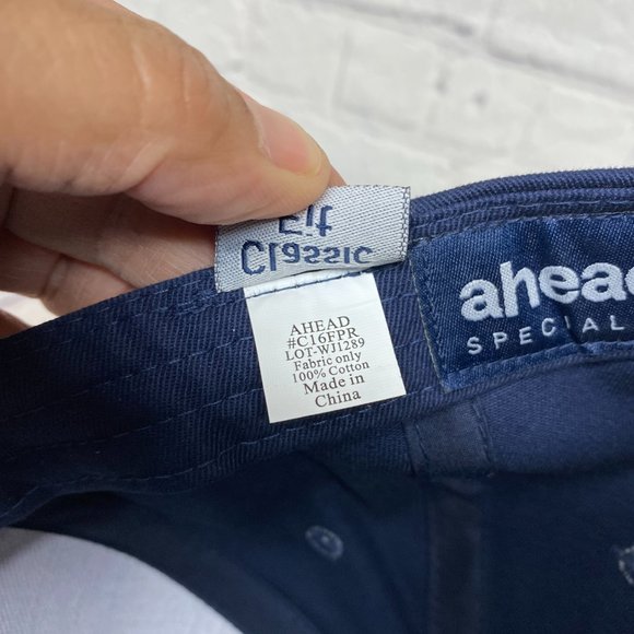 AHEAD Baseball Hat Rope Cap Snapback Navy Blue de Boer's Golf Shop Floral Bill - Picture 9 of 9